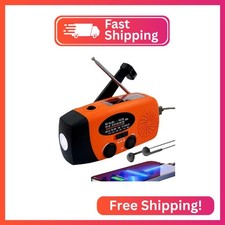 iRonsnow Solar Emergency Hand Crank Weather Radio, Portable Self Powered NOAA AM