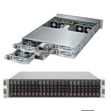 Supermicro 4-node X9DRT-P 2U 8x E5-2650v2 24 HDD Trays 8x 10GbE Rails