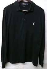 Men's POLO RALPH LAUREN Black Long Sleeve Polo shirt UK Size M - CG E21