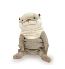 Shinada Mochi-Kawauso Gray L Plush Stuffed Doll Toy 30 22 22cm