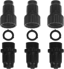 3Sets of Connectors for Garden Water Hose Expanding Hose Female Male Expandable 