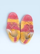 VINTAGE 1970s WOMENS BOWLING SHOES Size 8 Suede Unknown Brand