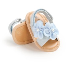 Infant Baby Girls Summer Sandals with Flowers Soft Sole Newborn Princess Firs...