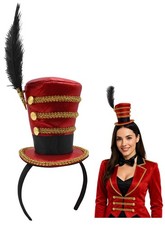 Ringmaster Hat Majorette Mini Top Hat Headband Toy Soldier Circus Costume Cap