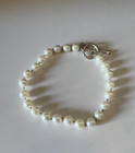 Estate Cultured Pearl Toggle Bracelet! 7" — photo 1