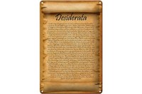Blechschild Spruch 20X30Cm Desiderata Gedicht Max Ehrmann