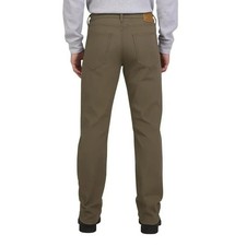 MENS 30X32 OLIVE WEATHERPROOF VINTAGE STRETCH CANVAS BONDED FLEECE LINED PANTS