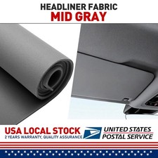 Gray Flat Knit Headliner Fabric Foam Backed for Car Roof Liner Repair 98"x60"