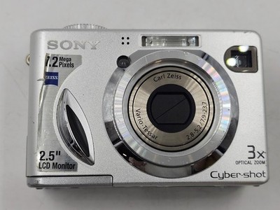 Sony Cyber-shot DSC-W7 7,2 MP Digitalkamera Silber - Funktionstüchtig