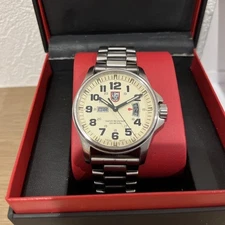 No Battery Luminox Atacama Field Chronograph Watch 1820 Silver Band White Dial