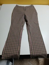 Urban outfitters purple black plaid side zip causal pants 4 women's