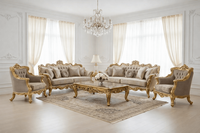 Elegantes Wohnzimmer Set Mit 3+3+1+1-Sitzern Und Passendem Couchtisch
