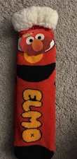 Sesame Street Elmo Sherpa Non-Slip Warm Soft Socks- Unisex- 1 PAIR