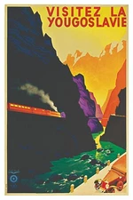 YUGOSLAVIA VINTAGE STYLE PRINT/POSTER SATIN PHOTO PAPER T425