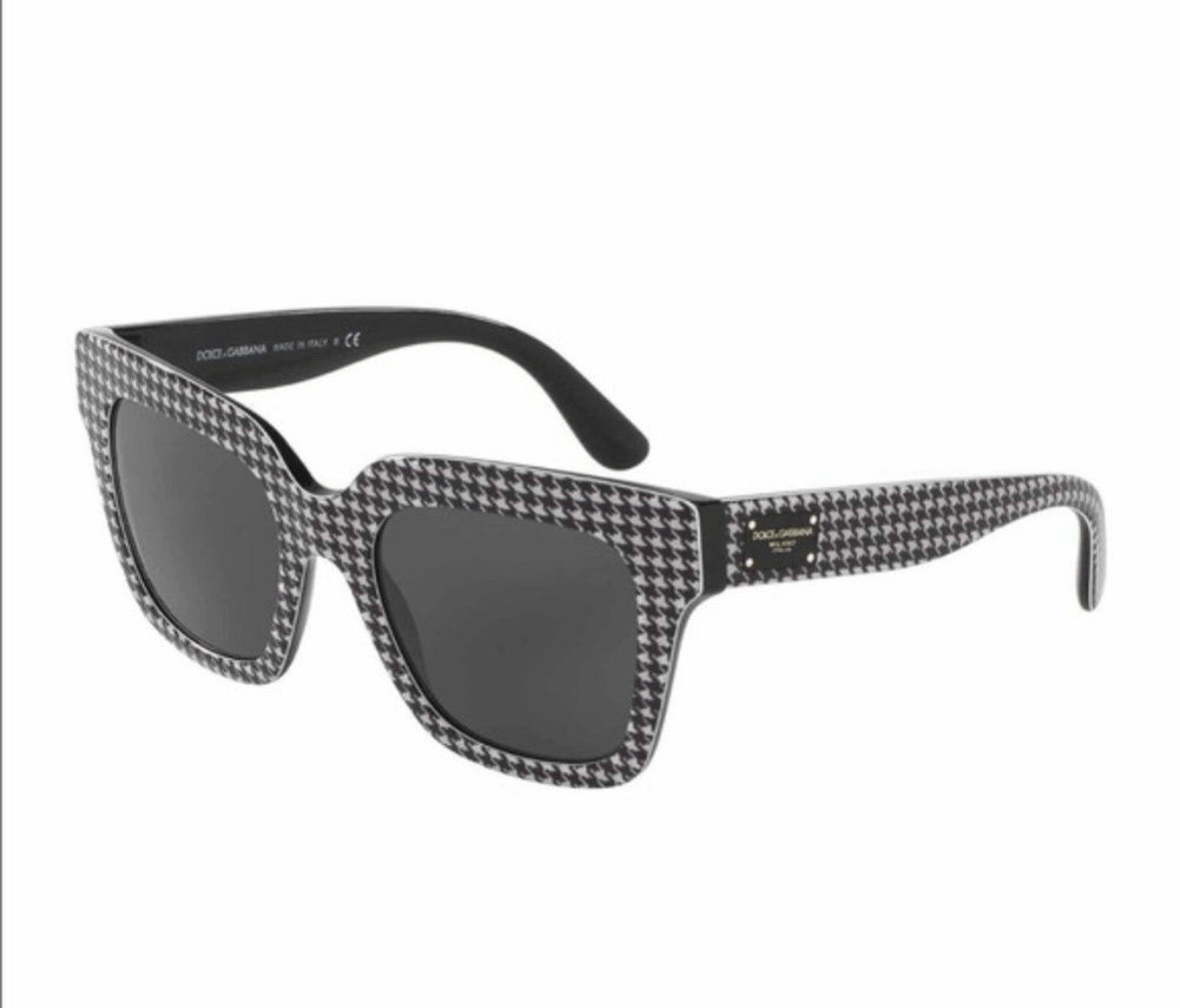 Authentic Dolce & Gabbana  DG 4286 3079/87 Pied De Poule Houndstooth Print Sungl DOLCE&GABBANA Double-breasted houndstooth wool and cotton  main image 4