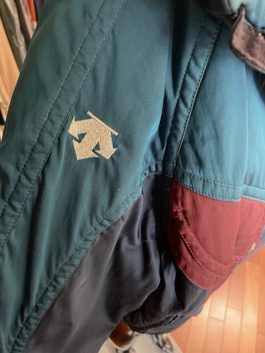 Vintage Descente Jacket Mens Large Blue Ski Snow Hooded Parka Winter Coat Retro - Picture 11 of 11