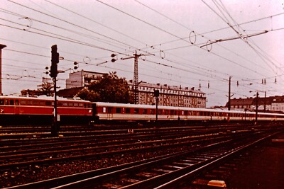 Austrian OBB Class 1042 Loco & lightweight train Railway Slide Ref 150