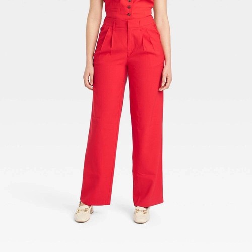 A New Day Mujer Tiro Alto Ajuste Regular Plisado-Frente Ligero Talla 12