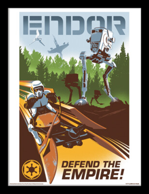 Star Wars - Endor - Offiziell 30 x 40 cm gerahmter Druck Wandkunst - FP12046P-PL