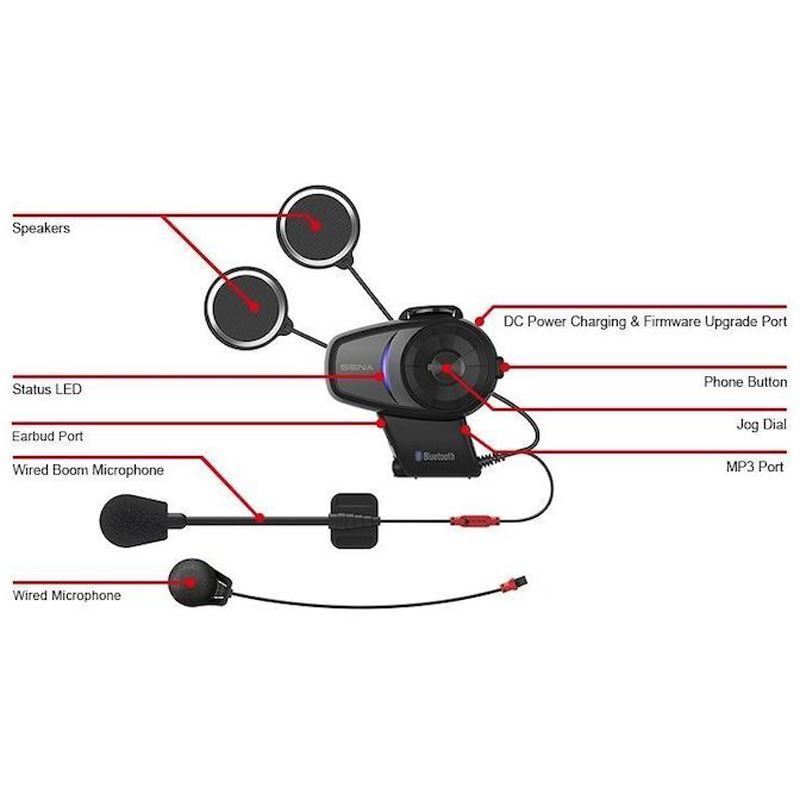 SENA 10S Bluetooth Intercom Headset - Dual