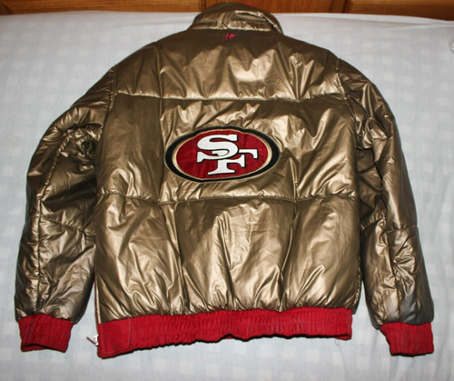Giacca reversibile vintage San Francisco 49ers giocatore professionale NFL Exp foot locker uomo M - Foto 2 di 10