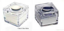 2 Small Magnifying Boxes for Gems Specimen Jewelry Coins Minerals Crystals Beads