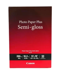Canon SG-201 13 x 19 in Semi-Gloss Printer Photo Paper, 50 Sheets SEALED BOX