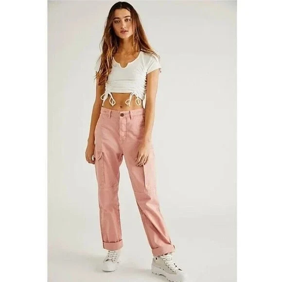 Peach sales cargo pants