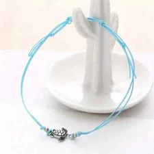 Waterproof Wax Thread Cord Anklet Turtle Charm Beach Adjustable Anklet Gift