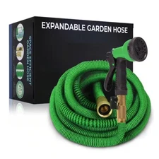 50 75 100ft HEAVY DUTY 4X Stronger Deluxe Expandable Flexible Garden Water Hose