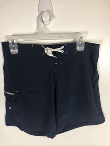 navy blue swim shorts womens