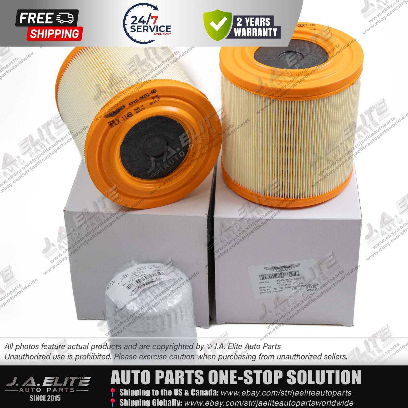 3pcs Genuine Air Filter & Oil Filter for Aston Martin Rapide DB9 DBS V12