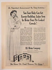 1953 HJ Heinz Company Baby Food Ad/LUCKY STRIKE Cigarette Magazine Advertisement