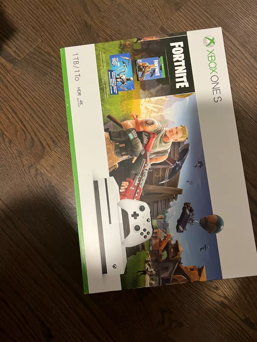  Xbox One S All Digital Edition Console Bundle w/Fortnite  exclusive - Downloads for Minecraft, SOT, & Fornite Battle Royale - 1TB  Hard Drive Capacity - Enjoy disc-free gaming - Includes 1