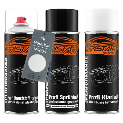 Autolack Spraydosen Set für Kunststoff Stoßstange für Peterbilt N0004 White