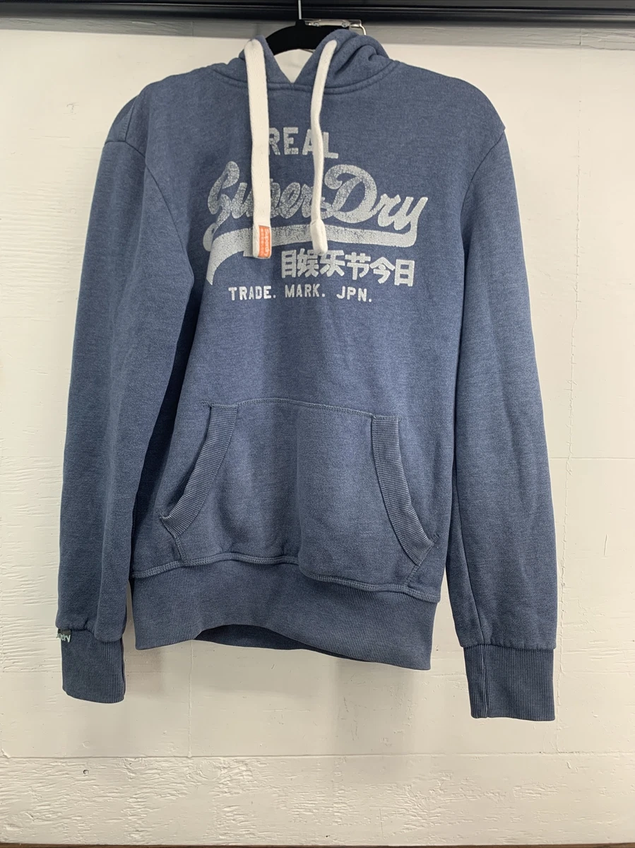 Men s Superdry Vintage Logo Hoodie Pullover Designer Hoodie Blue