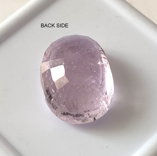 15.15 Carat Natural Pink Kunzite Oval Shape Faceted Untreated Gemstone 13X17 mm - Picture 5 of 5