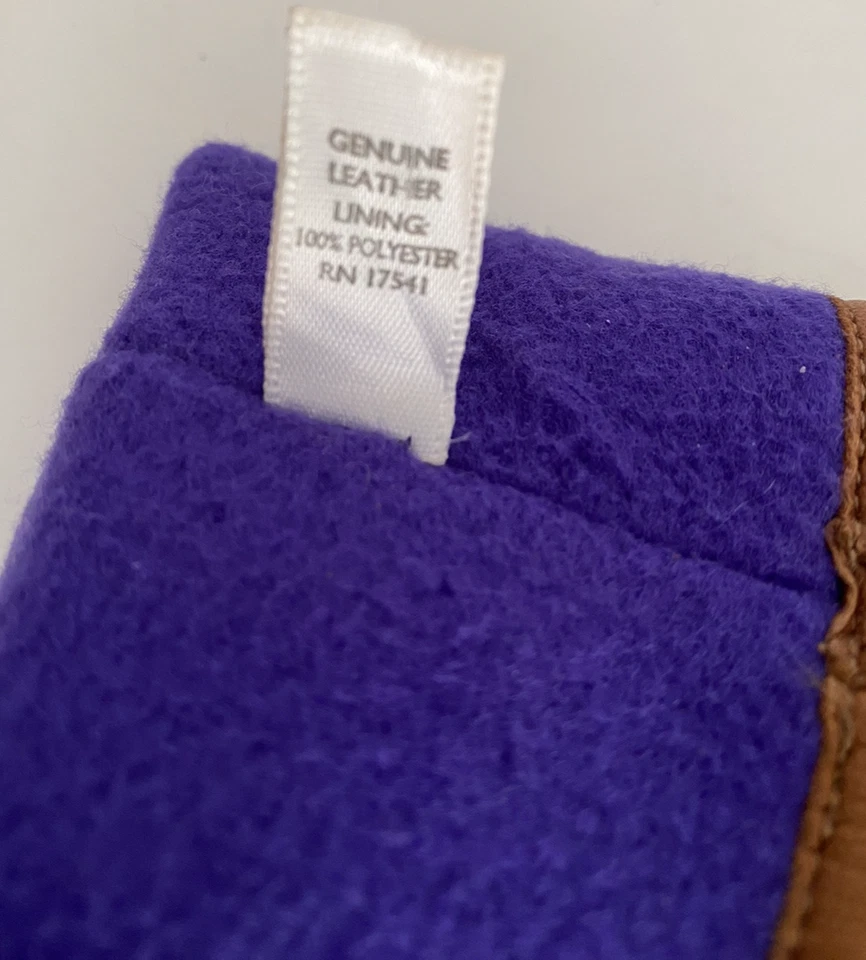 Guantes de cuero suaves para mujer Nine West guantes de conducción marrón camel forrados talla XL Foto 4 de 4