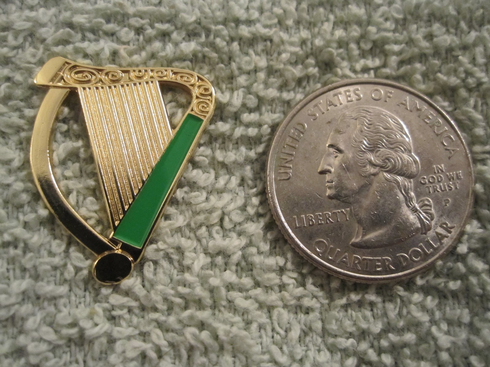 Irish Saint Patricks Day Harp Lapel Pin Ireland IRISH HARP AOH LAOH