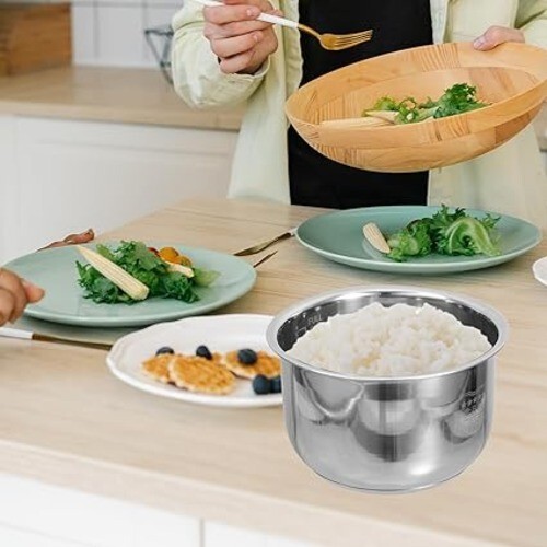 Hoement Rice Cooker Liner Stainless Steel Rice Cooker Stainless Steel Containers - Picture 3 of 9