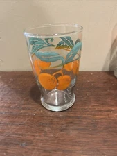 VTG ORANGE JUICE GLASS UNBRANDED 4"