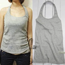AU SELLER Sexy Backless Basic Top Singlet Tank Vest Blouse Camisole T006