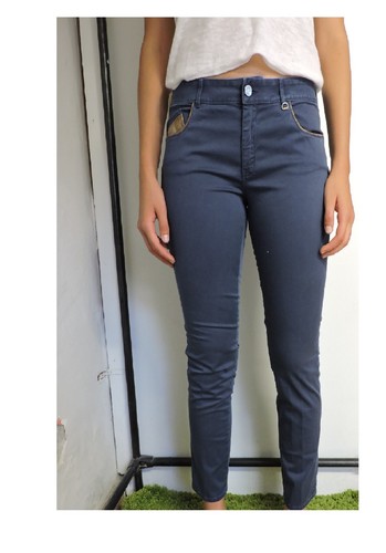 JEANS SKINNY BLU DONNA ALVIERO MARTINI 5 TASCHE INSERTI IN GEO NATURAL |  eBay