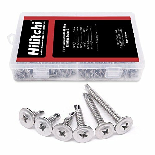 Stainless Steel Phillips Self Drilling Metal Screw, #8x(1/2" to 1-1/2")-Pack 240 - Picture 9 of 10