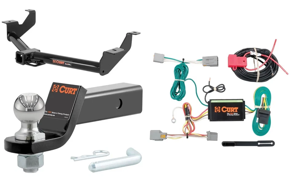 Curt Trailer Hitch & Wiring Harness & Loaded Ball Mount for Ford Transit Connect Foto 2 de 4