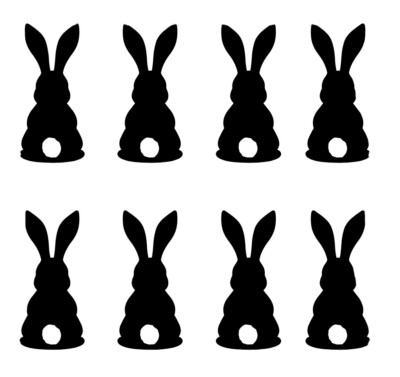 8 x Osterhase Hasen Vinyl Aufkleber Sticker für Weinglas Becher Handwerk Party