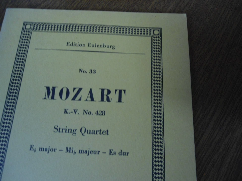 No.33 MOZART String Quartet k.v.428 in E major - Edition EULENBURG Score - Image 2 of 4