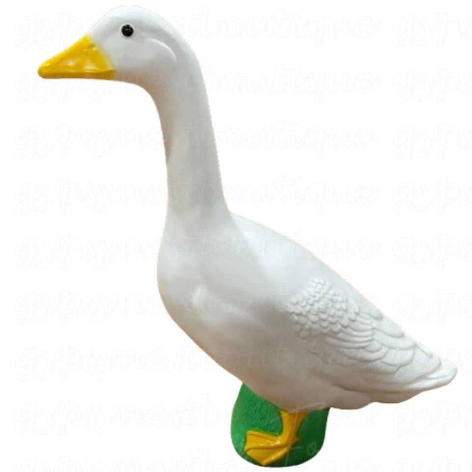 Estatua grande blanca de 23" H para vestir a ganso jardín interior exterior porche patio decoración Foto 3 de 4