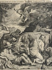 L'Annunciazione Ai Pastori & Egidius Sadeler, Incisore Fiammingo & 17° Secolo