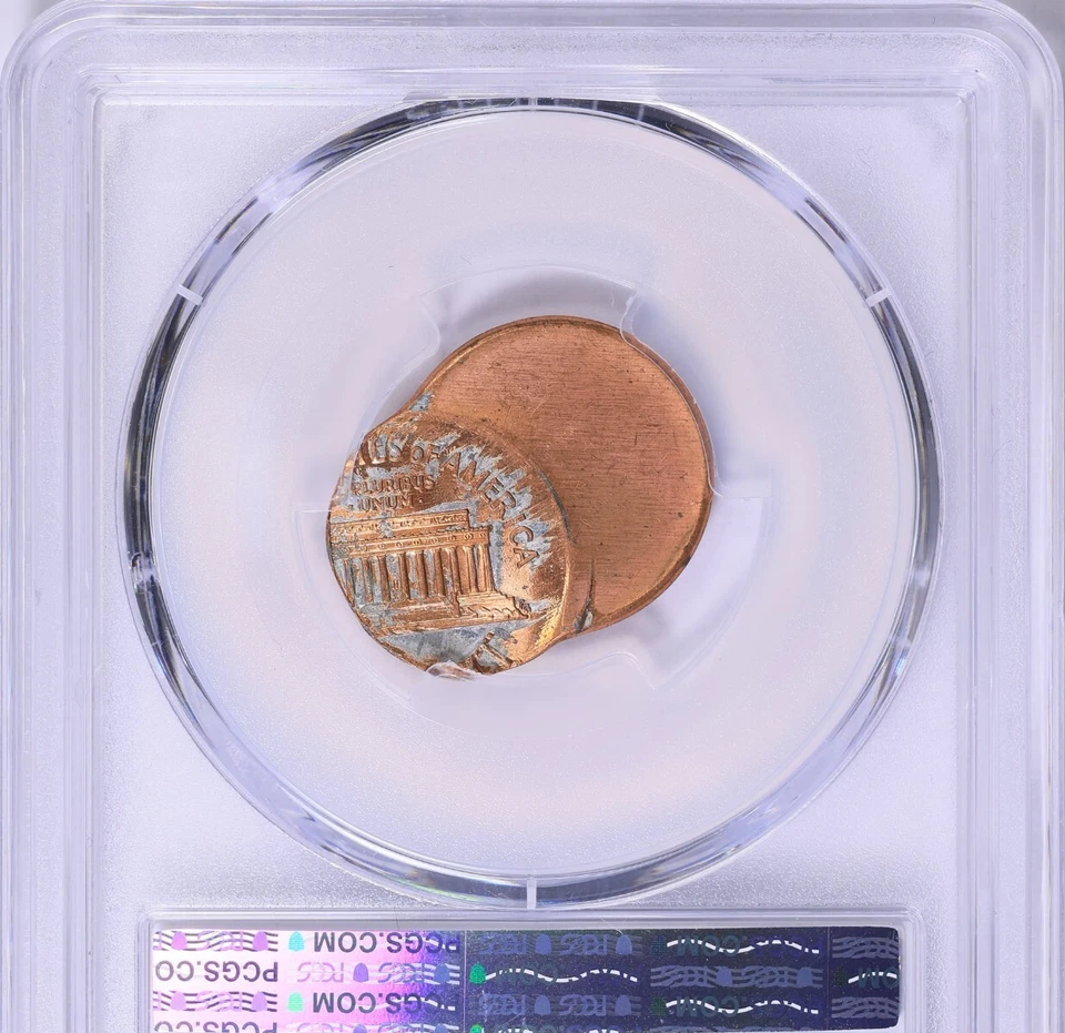 1992 1C Lincoln Cent Struck 60% Off Center Mint Error PCGS MS 63 RD Red - Image 2 of 4